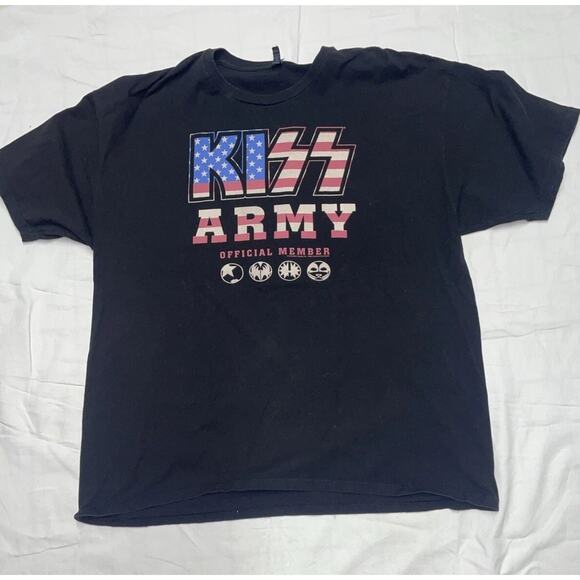 Kizz Army Official Member T Shirt Size XXL Color Black Shorts Sleeves - Picture 2 of 7